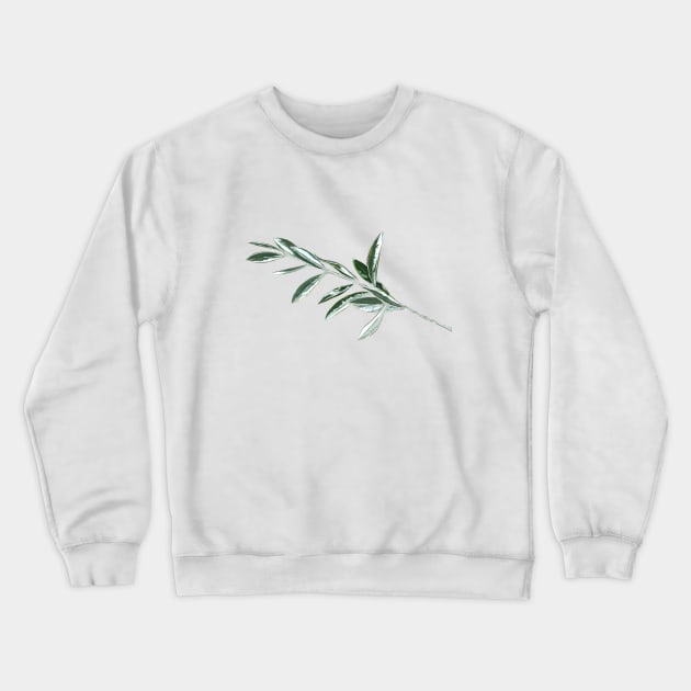 Olive branch Crewneck Sweatshirt by Slownessi